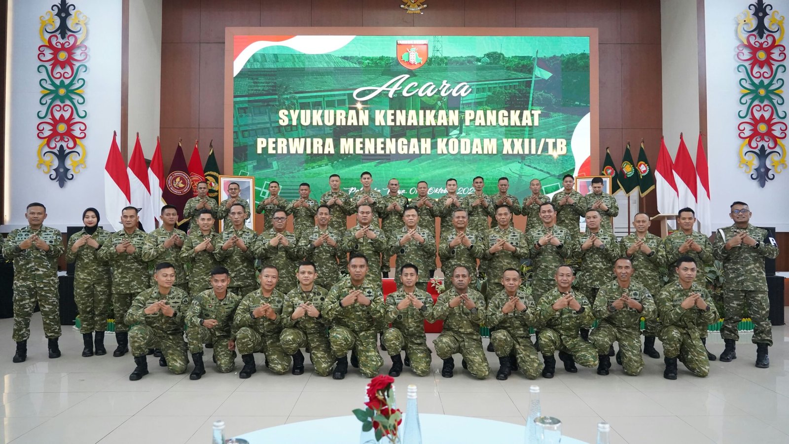 Pangdam XXII/TB Pimpin Laporan Korps Kenaikan Pangkat Pamen