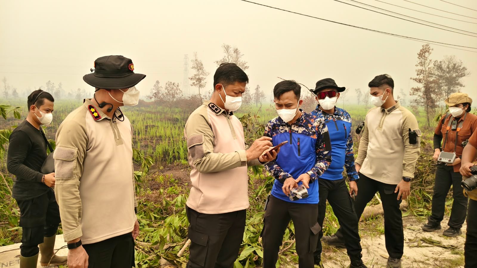 Kapolda Kalteng Turun Langsung Cek Penanganan Karhutla di Tanjung Taruna, Pastikan Berjalan Optimal