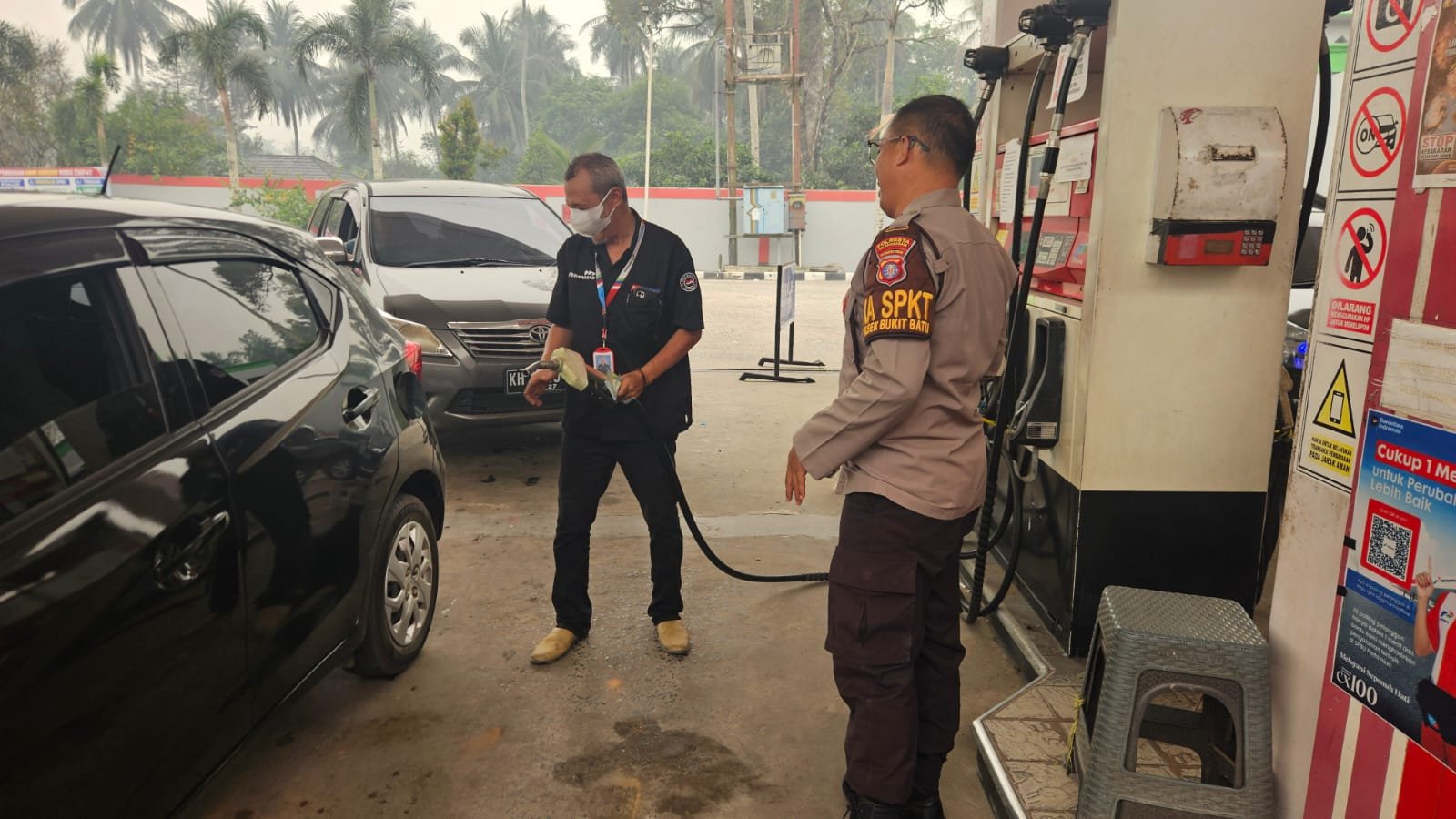 Patroli Dialogis, Polsek Bukit Batu Pantau Keamanan SPBU