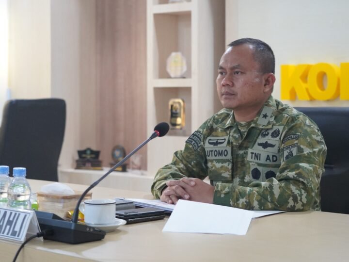 Kapoksahli Pangdam XXII/TB Ikuti Vicon Evaluasi KDKMP