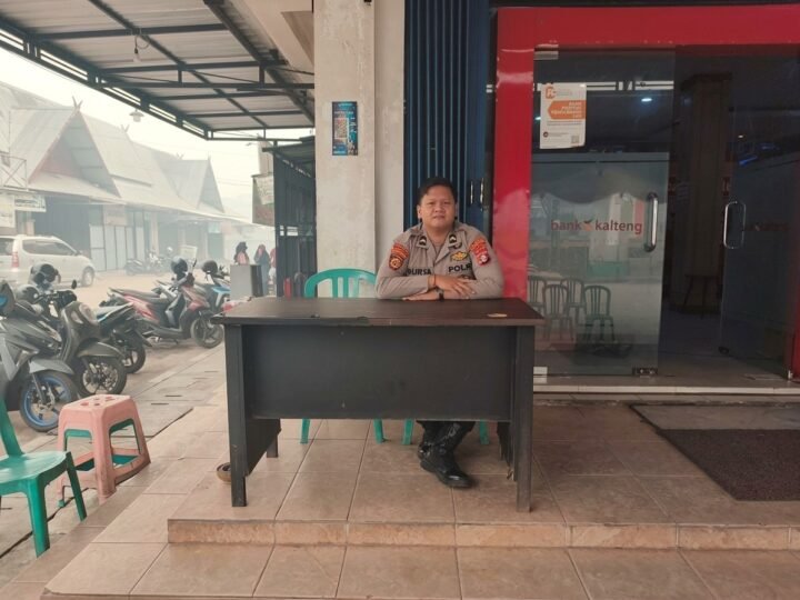 Sinergi dengan Petugas Keamanan, Satpamobvit Polresta Palangka Raya Jaga Bank