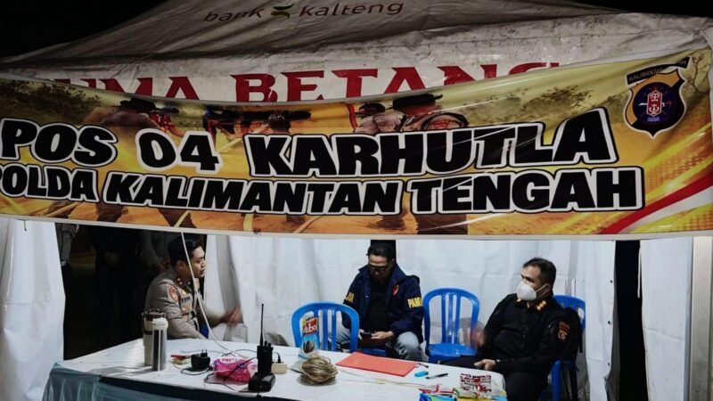 Patroli Malam, Kabidpropam Polda Kalteng Pastikan Personel Siaga di Posko Karhutla