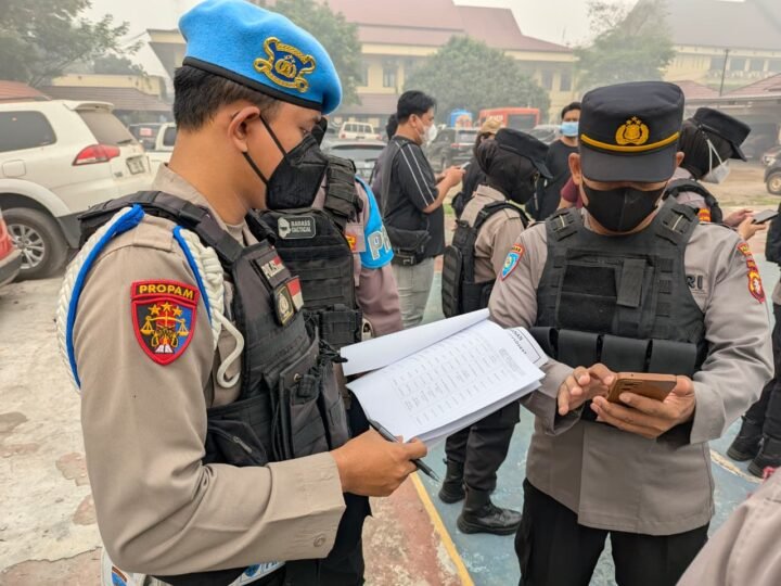 Waspers Pam Aksi Damai, Sipropam Polresta Palangka Raya Cek Kesiapan Personel