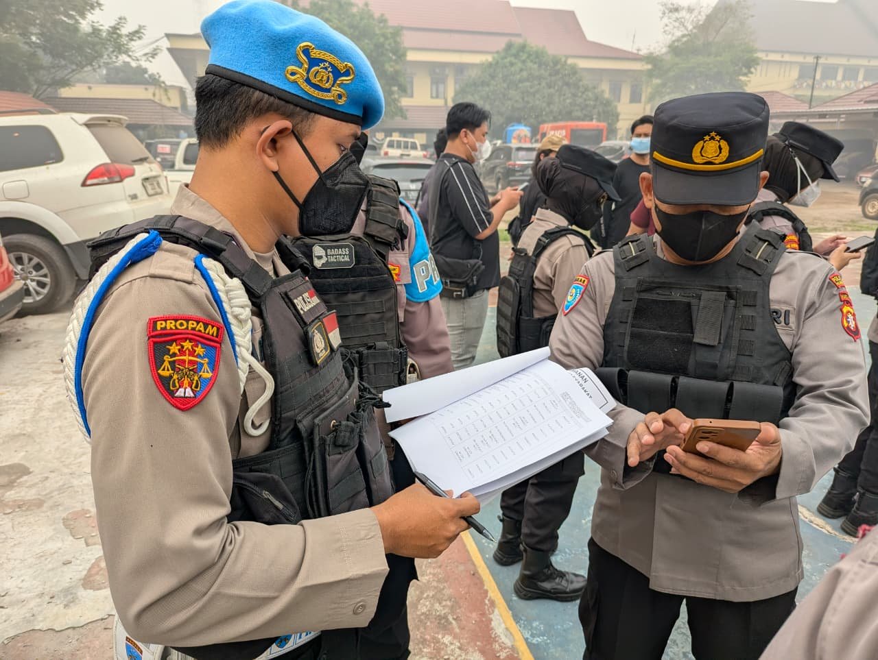 Waspers Pam Aksi Damai, Sipropam Polresta Palangka Raya Cek Kesiapan Personel