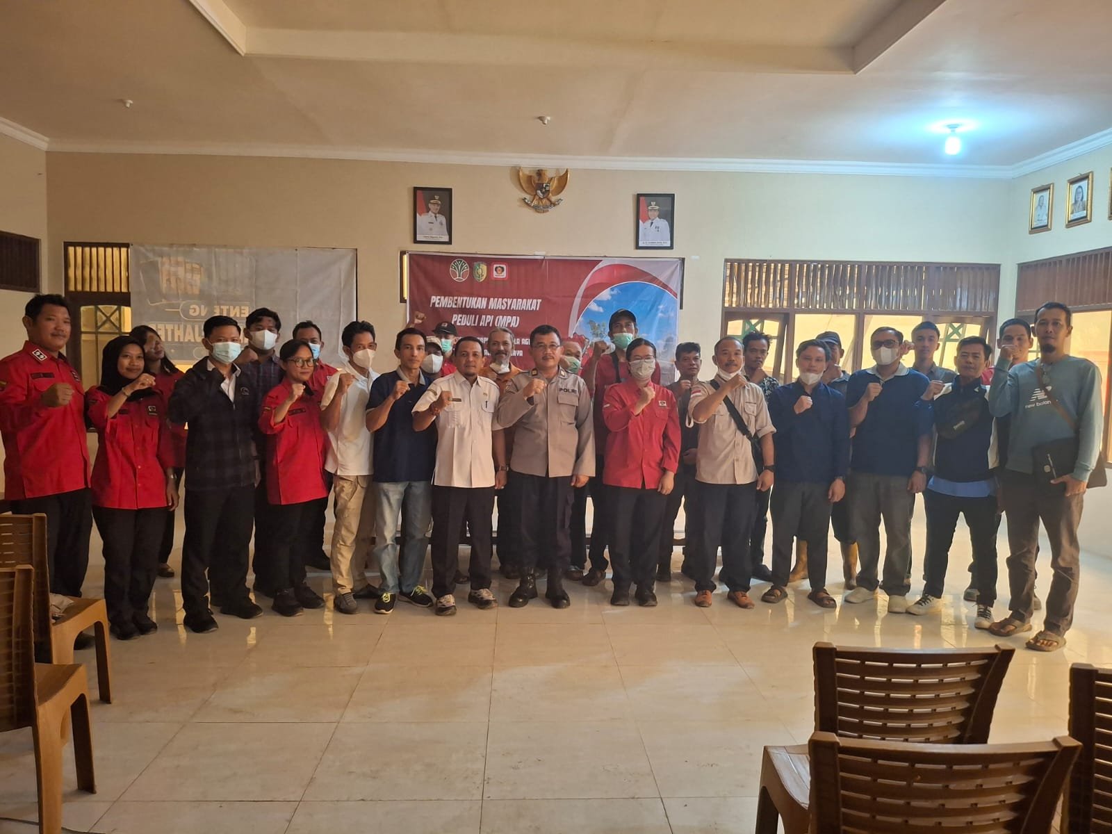 Cegah Karhutla, Polsek Pahandut Dukung Pelatihan MPA Kelurahan Menteng