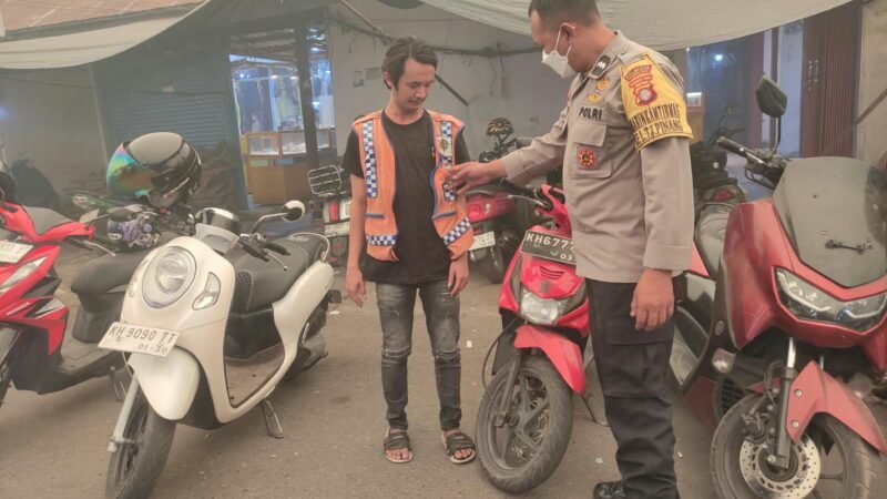Sambangi Pasar Besar, Polsek Pahandut Imbau Pedagang dan Pengunjung Waspada