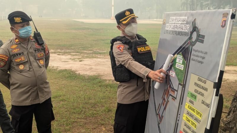 Gelar TWG, Polresta Palangka Raya Matangkan Tugas Pam Aksi Damai di Kantor Gubernur Kalteng