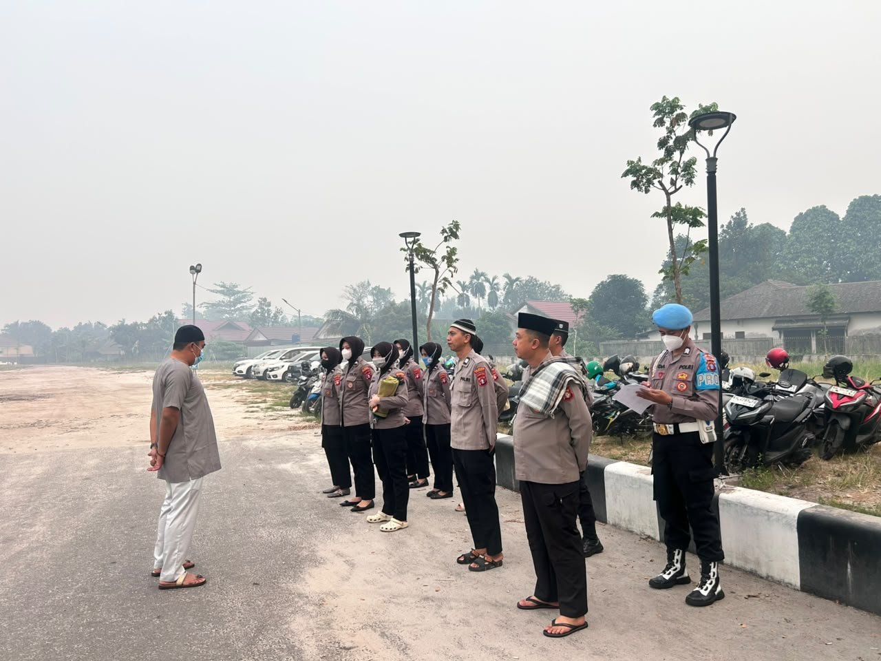 Pastikan Pengamanan Berjalan Lancar, Polresta Palangka Raya Gelar Apel Sebelum Salat Istiska