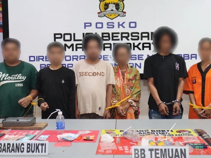 Kembali Gerebek Narkoba di Puntun, Polda Kalteng Amankan 6 Pelaku dan 56 Paket Sabu
