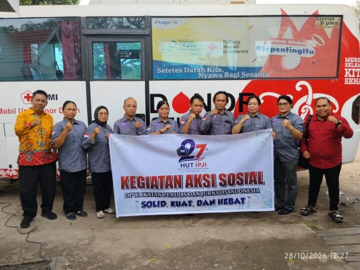 HUT ke-27, IPJI Kalteng Gelar Donor Darah dan Bagikan Paket Sembako