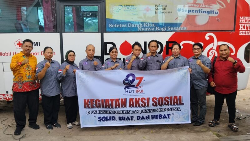 HUT ke-27, IPJI Kalteng Gelar Donor Darah dan Bagikan Paket Sembako